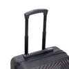 Чемодан TORBER ЛАМА, чёрный, ABS-пластик, 38 х 21 х 55 см, 37 л