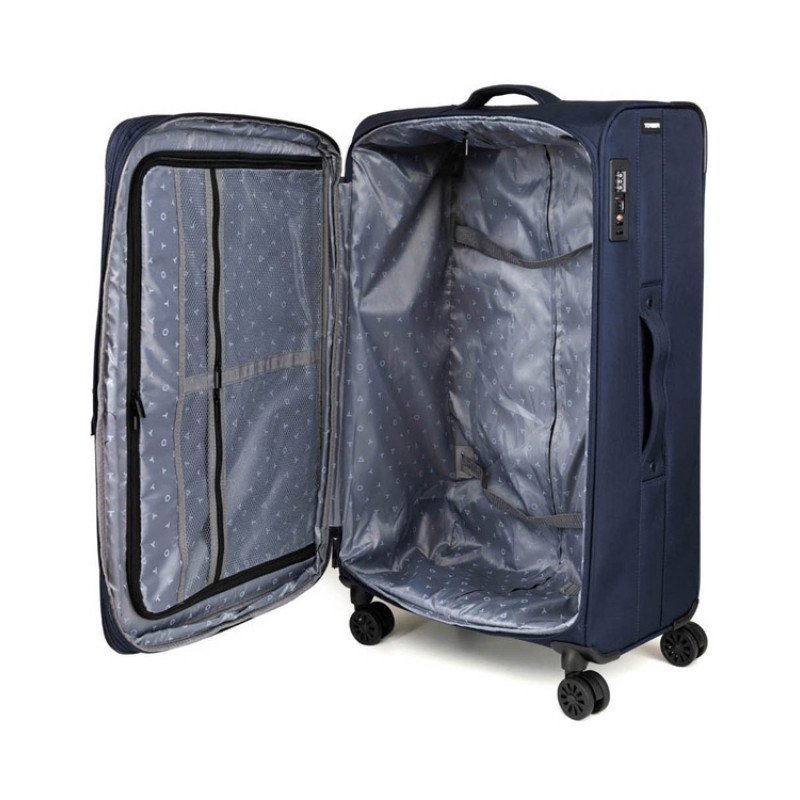 Чемодан TORBER БРОСНО, синий, нейлон 600D, 48 х 30 х 78 см, 85 л