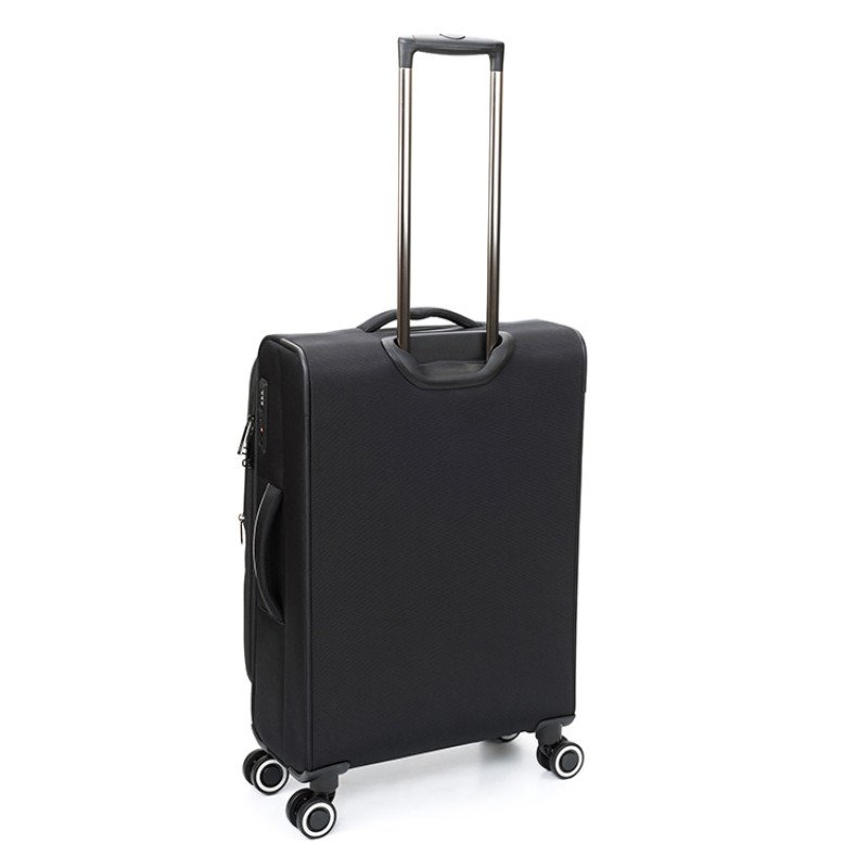 Чемодан TORBER НЕРО, чёрный, переработанный ПЭТ, 44 х 25 х 67 см, 63 л