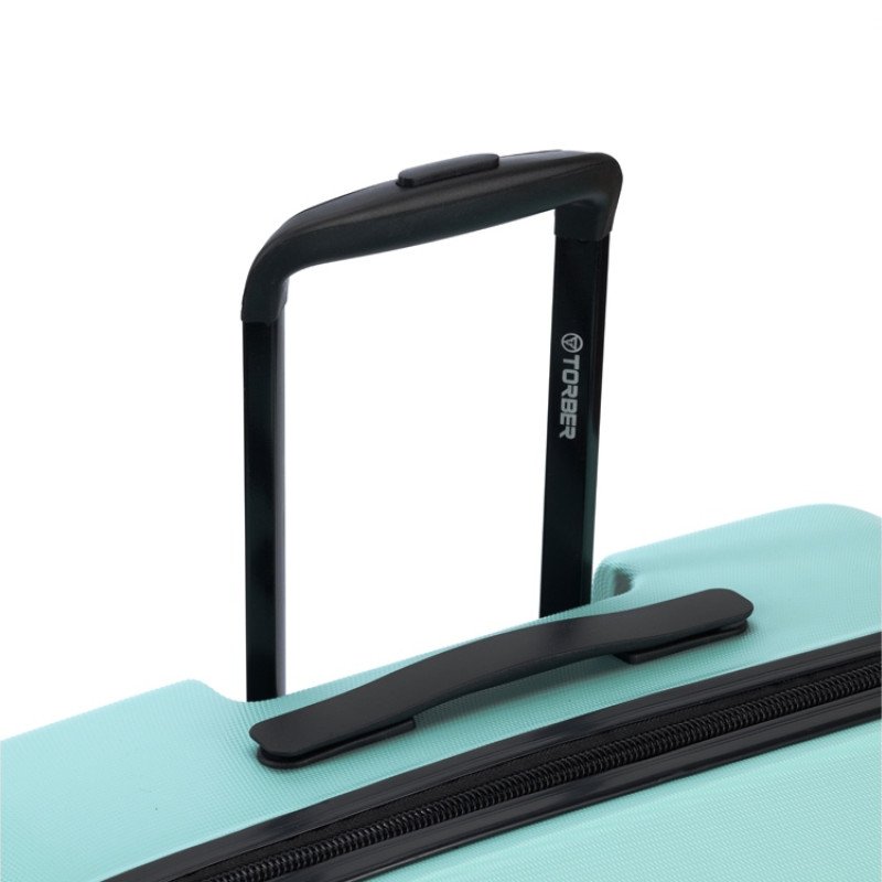 Чемодан TORBER КАСПИЙ, светло-зелёный, ABS-пластик, 43 х 26 х 68 см, 64 л