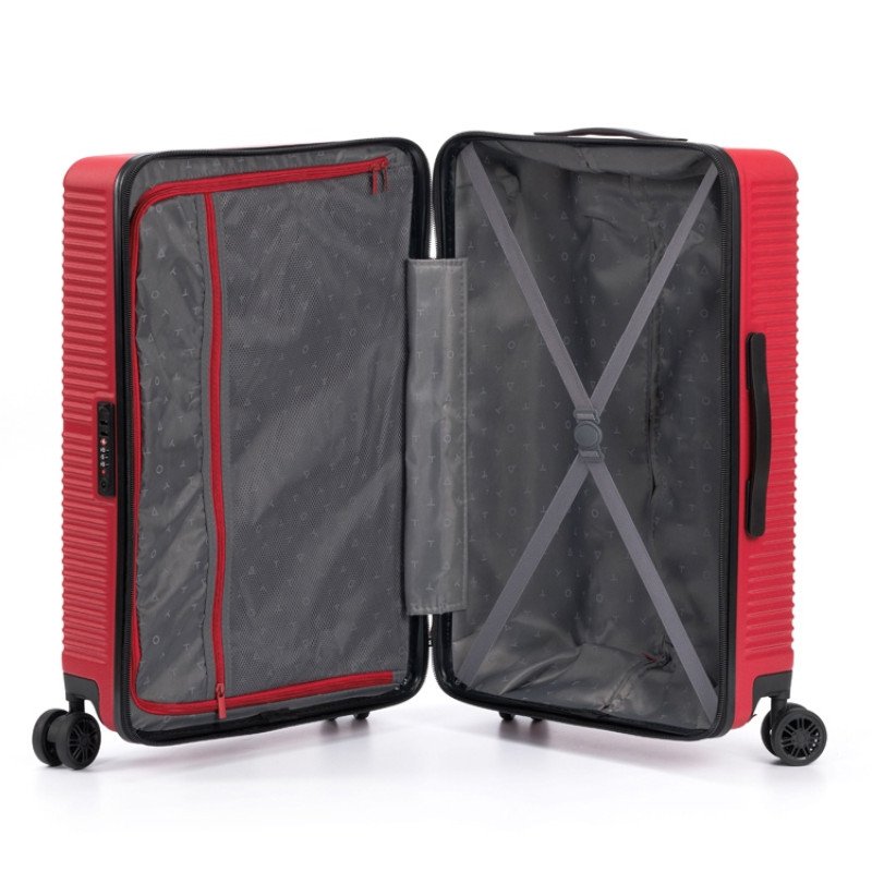 Чемодан TORBER ЭЛЬТОН, красный, ABS-пластик, 41 х 28 х 68 см, 64 л