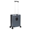 Чемодан TORBER БАЙКАЛ, тёмно-серый металлик, поликарбонат, 37,5 x 20 х 54 см, 37 л