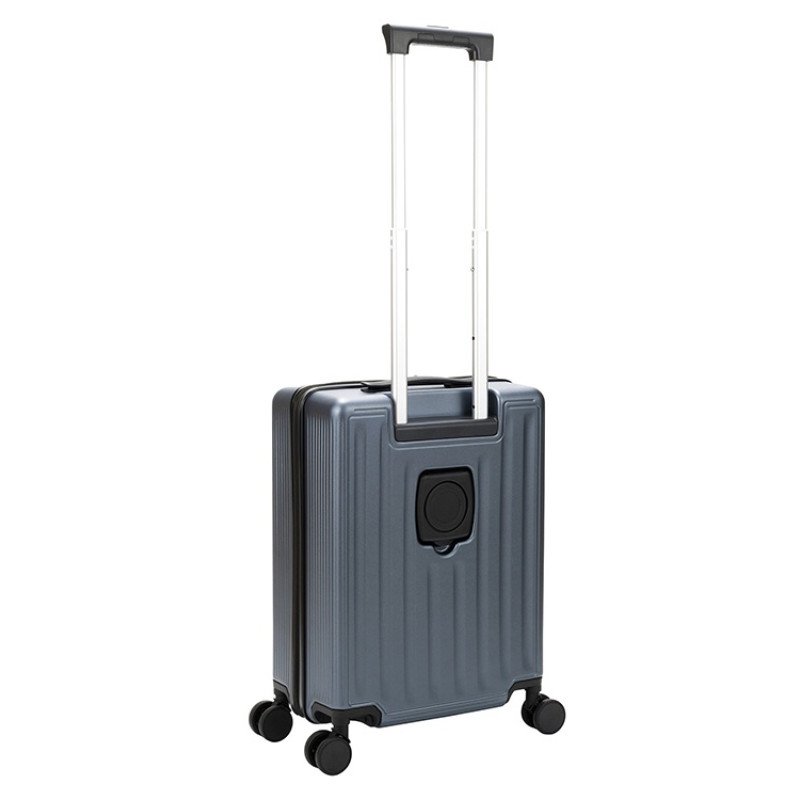 Чемодан TORBER БАЙКАЛ, тёмно-серый металлик, поликарбонат, 37,5 x 20 х 54 см, 37 л