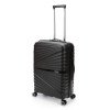 Чемодан TORBER НЕВО, чёрный, полипропилен, 45 х 26 х 66 см, 66 л