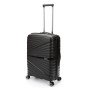 Чемодан TORBER НЕВО, чёрный, полипропилен, 45 х 26 х 66 см, 66 л