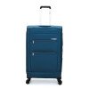 Чемодан TORBER ВИВИ, синий, полиэстер, 48 х 28 х 78 см, 89 л