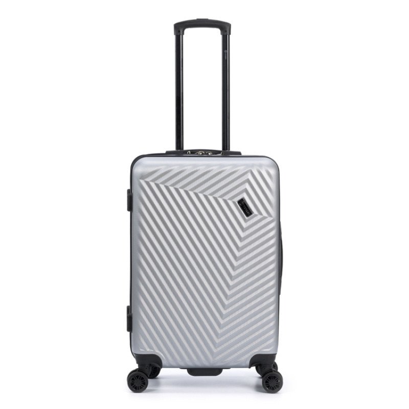 Чемодан TORBER ЛАМА, серебристый, ABS-пластик, 43 х 25,5 х 67 см, 62 л