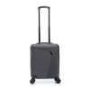 Чемодан TORBER ЛАМА, чёрный, ABS-пластик, 38 х 21 х 55 см, 37 л