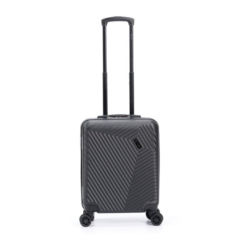 Чемодан TORBER ЛАМА, чёрный, ABS-пластик, 38 х 21 х 55 см, 37 л