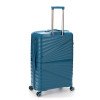 Чемодан TORBER НЕВО, синий, полипропилен, 49 х 28 х 76 см, 95 л