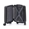 Чемодан TORBER ЛАМА, чёрный, ABS-пластик, 38 х 21 х 55 см, 37 л