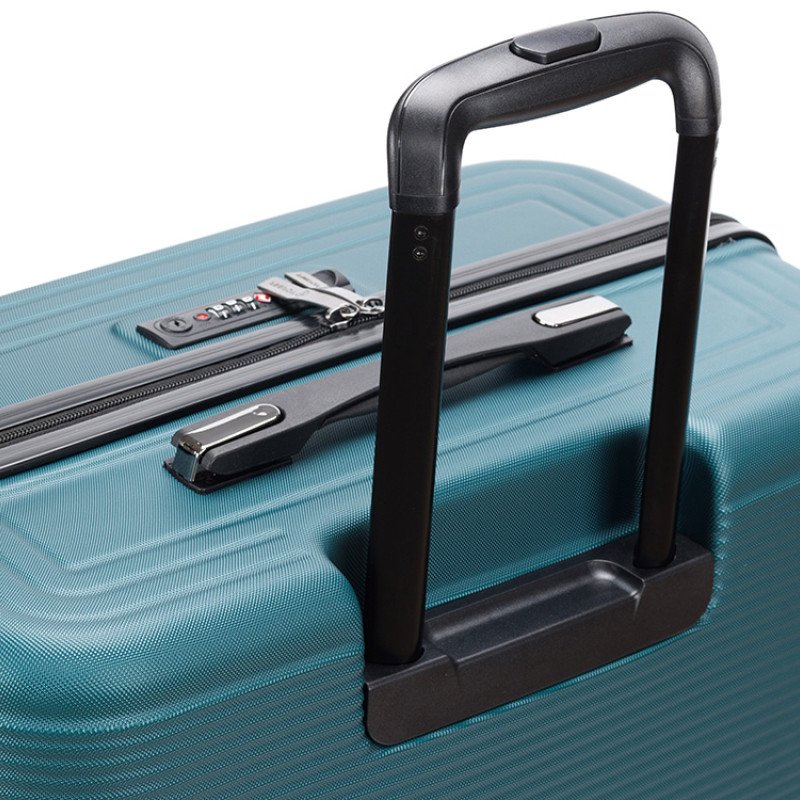 Чемодан TORBER ОНЕГА, зелёный, ABS-пластик, 79,5 х 51 х 29 см, 103 л