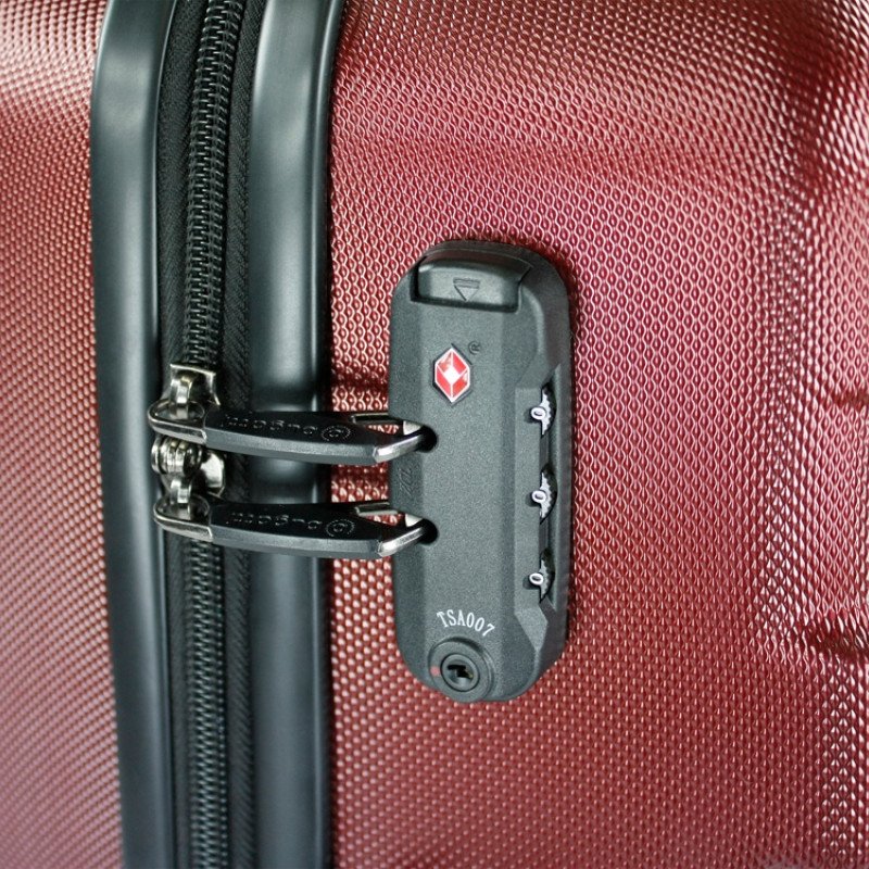 Чемодан для ручной клади BUGATTI ГАЛАТЕЯ | GALATEA, бордовый, поликарбонат / АБС-пластик, 36,5х24,5х56 см, 38 л