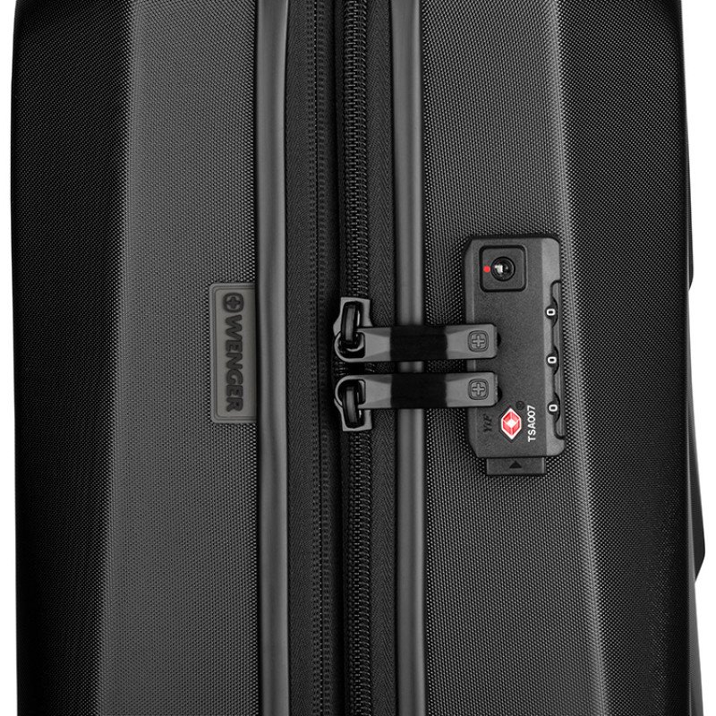 Чемодан WENGER Prymo, чёрный, средний, 45х65х26 см, 59 л, ABS+PC
