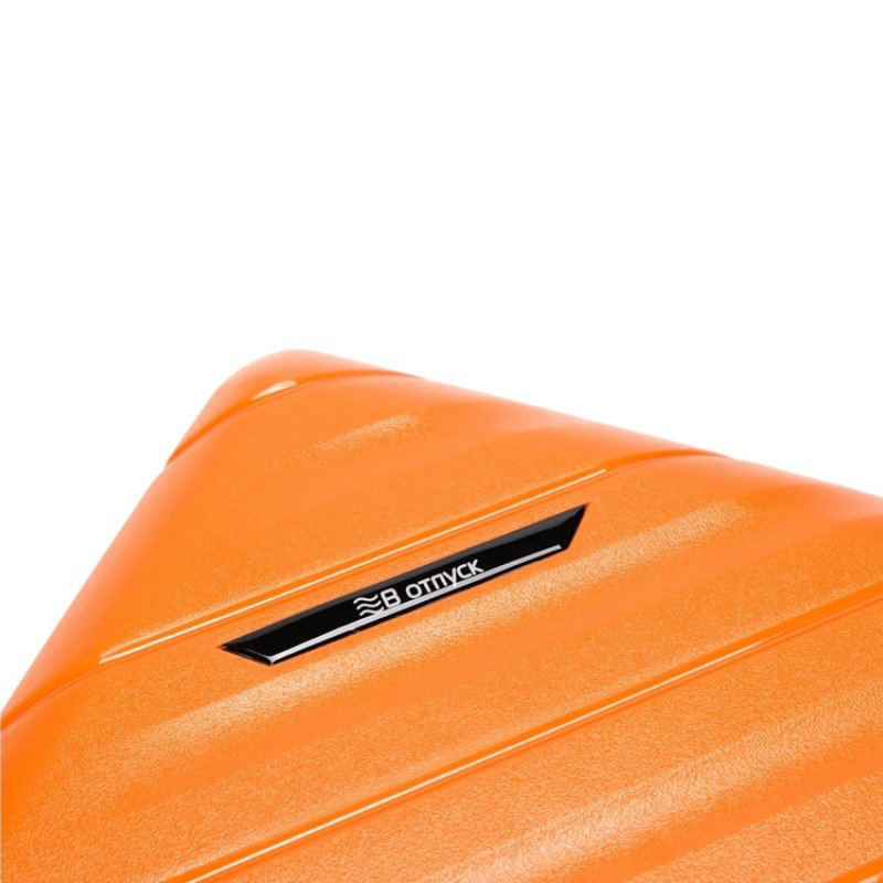 Чемодан TORBER В Отпуск, оранжевый, полипропилен, 54,5 х 33,5 х 79 см, 135 л