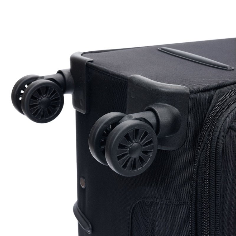 Чемодан TORBER СЕЙД, чёрный, нейлон 600D, 48 х 26.5 х 78 см, 85 л