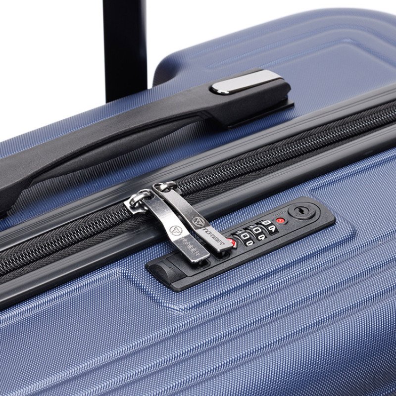 Чемодан TORBER ОНЕГА, синий, ABS-пластик, 79,5 х 51 х 29 см, 103 л