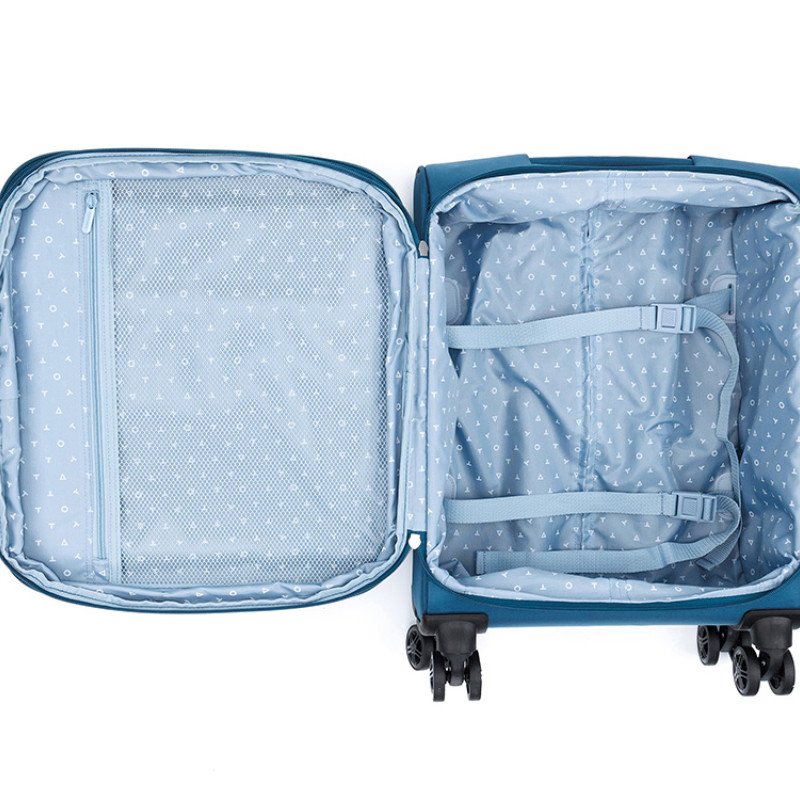 Чемодан TORBER ВИВИ, синий, полиэстер, 39 х 20 х 54 см, 36 л