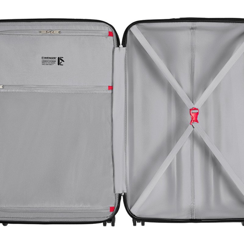 Чемодан WENGER Prymo, чёрный, большой, 52х76х30 см, 93 л, ABS+PC