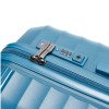 Чемодан TORBER НЕВО, синий, полипропилен, 49 х 28 х 76 см, 95 л