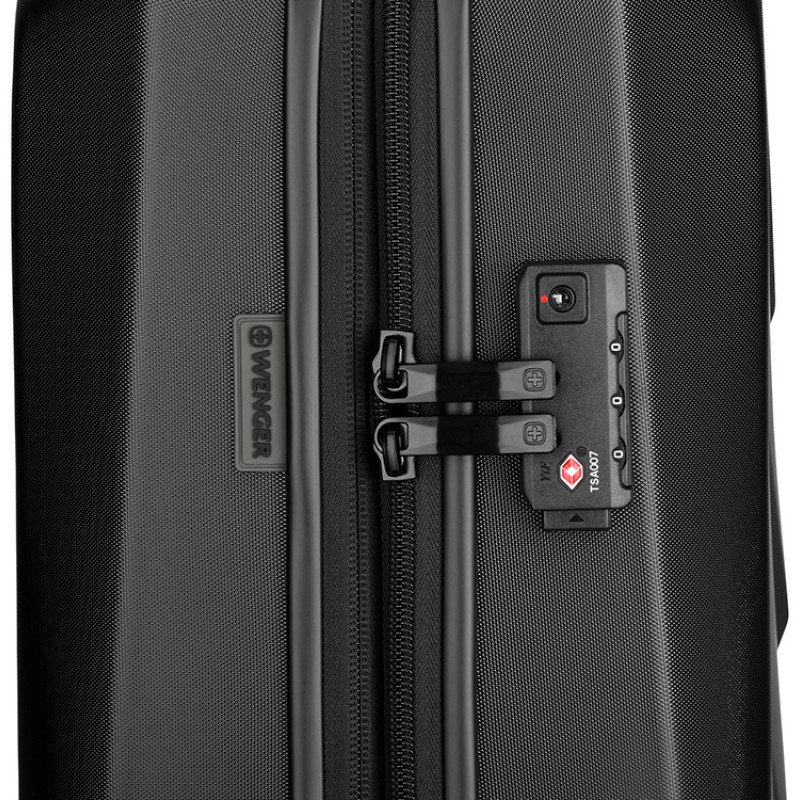Чемодан WENGER Prymo, чёрный, малый, 40х55х20 см, 36 л, ABS+PC