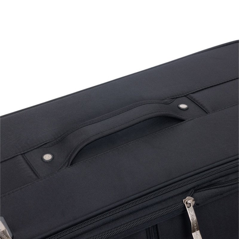 Чемодан TORBER СЕЙД, чёрный, нейлон 600D, 48 х 26.5 х 78 см, 85 л