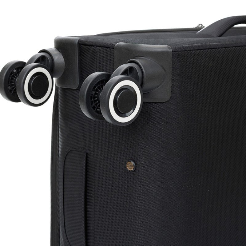 Чемодан TORBER НЕРО, чёрный, переработанный ПЭТ, 44 х 25 х 67 см, 63 л