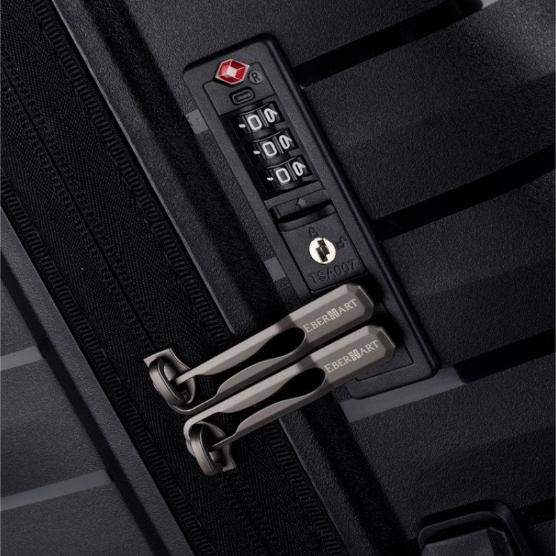 Чемодан Eberhart Dune средний М полипропилен черный 46D-009-424