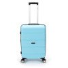 Чемодан TORBER В Отпуск, бирюзовый, полипропилен, 40,5 х 25 х 62,5 см, 55 л