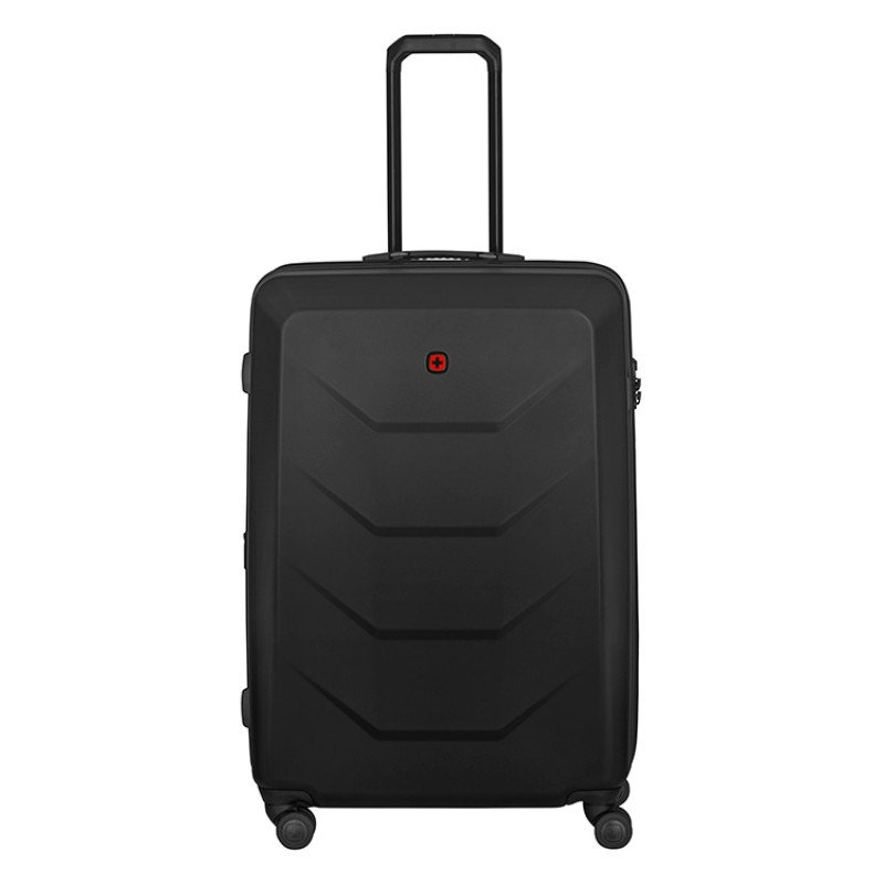 Чемодан WENGER Prymo, чёрный, большой, 52х76х30 см, 93 л, ABS+PC