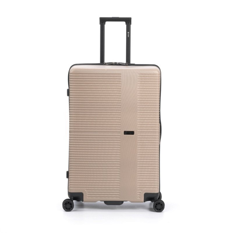 Чемодан TORBER ЭЛЬТОН, песочный, ABS-пластик, 47 х 29 х 78 см, 96 л