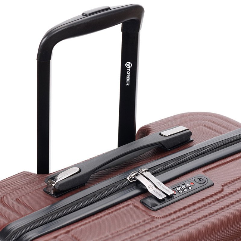 Чемодан TORBER ОНЕГА, бордовый, ABS-пластик, 79,5 х 51 х 29 см, 103 л