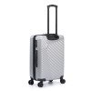 Чемодан TORBER ЛАМА, серебристый, ABS-пластик, 43 х 25,5 х 67 см, 62 л