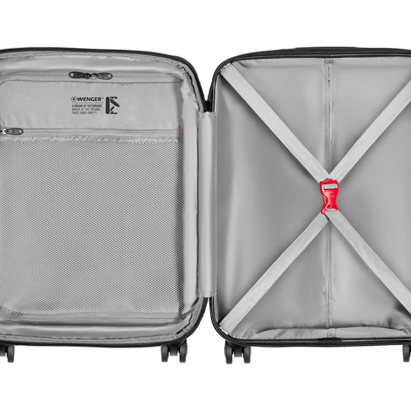 Чемодан WENGER Prymo, чёрный, малый, 40х55х20 см, 36 л, ABS+PC