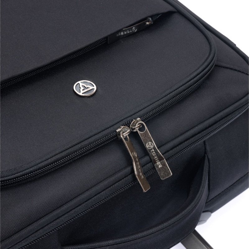 Чемодан TORBER БРОСНО, чёрный, нейлон 600D, 48 х 30 х 78 см, 85 л