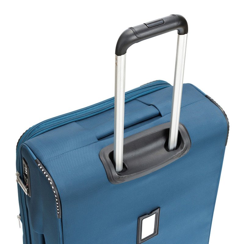 Чемодан TORBER ВИВИ, синий, полиэстер, 44 х 25 х 67 см, 63 л