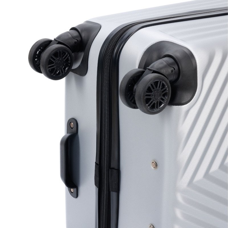 Чемодан TORBER ЛАМА, серебристый, ABS-пластик, 43 х 25,5 х 67 см, 62 л