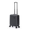 Чемодан TORBER ЛАМА, чёрный, ABS-пластик, 38 х 21 х 55 см, 37 л