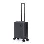 Чемодан TORBER ЛАМА, чёрный, ABS-пластик, 38 х 21 х 55 см, 37 л