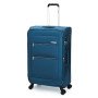 Чемодан TORBER ВИВИ, синий, полиэстер, 48 х 28 х 78 см, 89 л