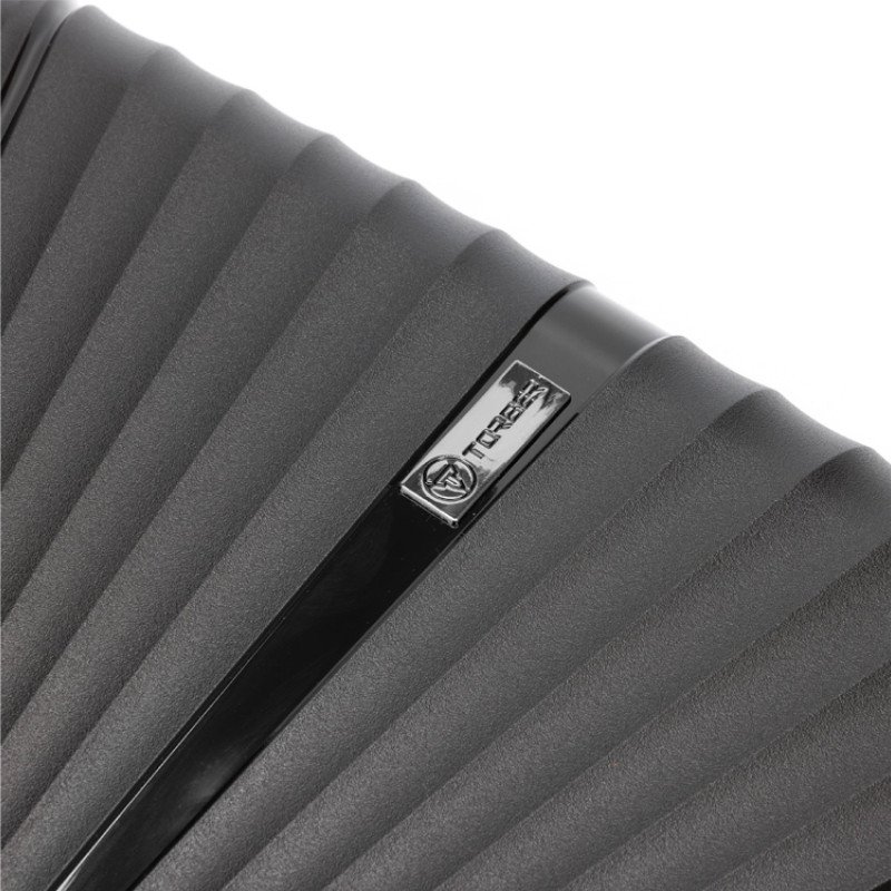Чемодан TORBER НЕВО, чёрный, полипропилен, 49 х 28 х 76 см, 95 л