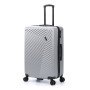 Чемодан TORBER ЛАМА, серебристый, ABS-пластик, 49 х 29,5 х 77 см, 92 л