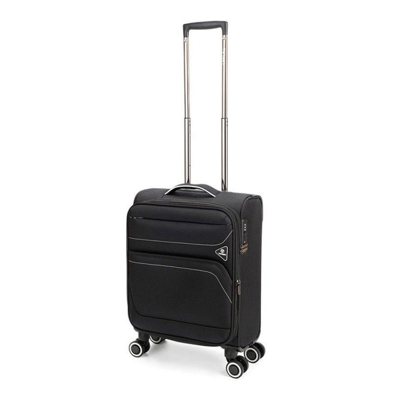 Чемодан TORBER НЕРО, чёрный, переработанный ПЭТ, 40 х 20 х 55 см, 37 л