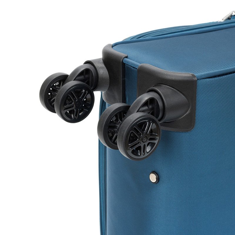 Чемодан TORBER ВИВИ, синий, полиэстер, 39 х 20 х 54 см, 36 л