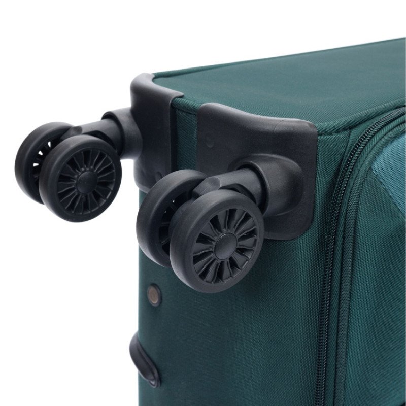 Чемодан TORBER СЕЙД, тёмно-зелёный, нейлон 600D, 48 х 26,5 х 78 см, 85 л