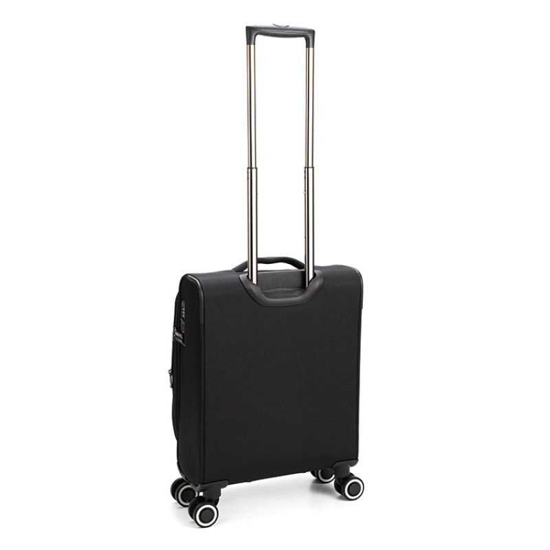 Чемодан TORBER НЕРО, чёрный, переработанный ПЭТ, 40 х 20 х 55 см, 37 л