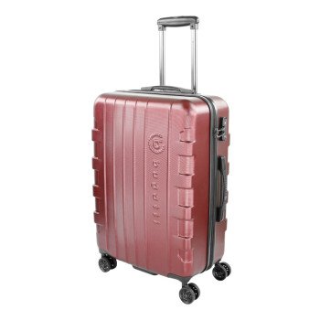 Чемодан BUGATTI ГАЛАТЕЯ | GALATEA, бордовый, поликарбонат / АБС-пластик, 46х27,5х67 см, 65 л