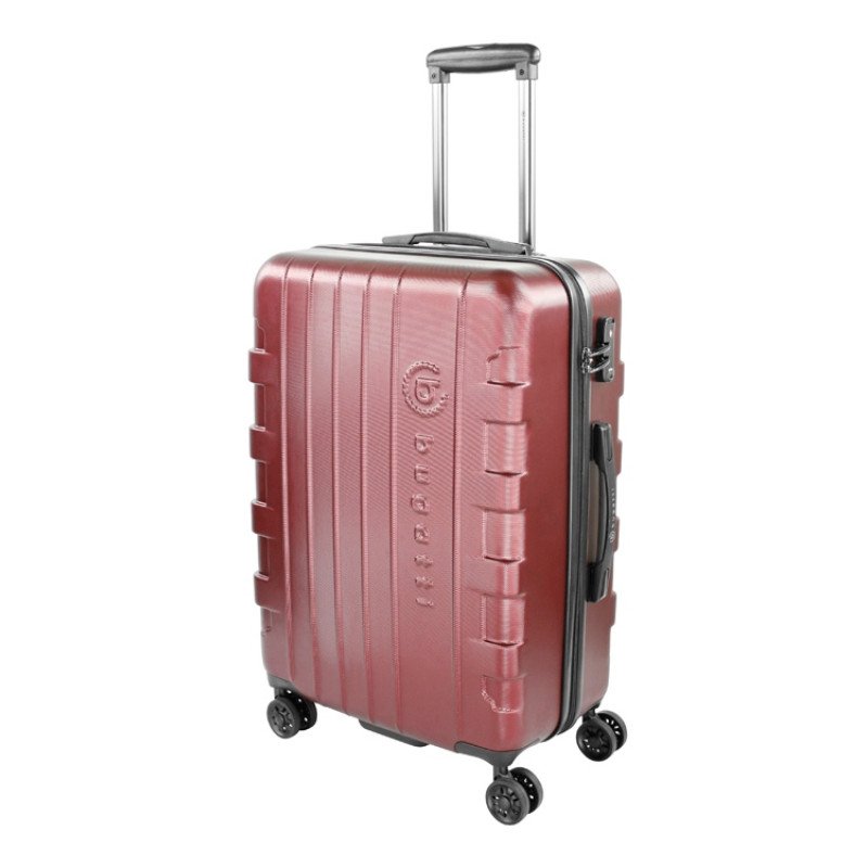 Чемодан BUGATTI ГАЛАТЕЯ | GALATEA, бордовый, поликарбонат / АБС-пластик, 46х27,5х67 см, 65 л