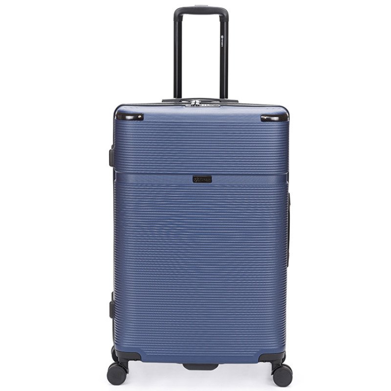 Чемодан TORBER ОНЕГА, синий, ABS-пластик, 79,5 х 51 х 29 см, 103 л