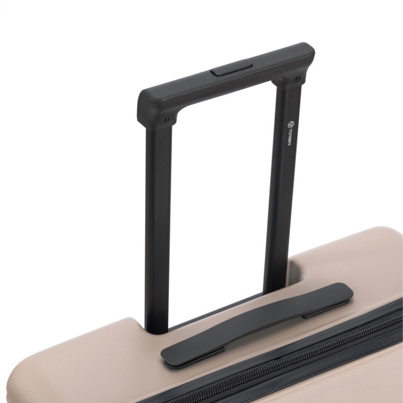 Чемодан TORBER ЭЛЬТОН, песочный, ABS-пластик, 47 х 29 х 78 см, 96 л